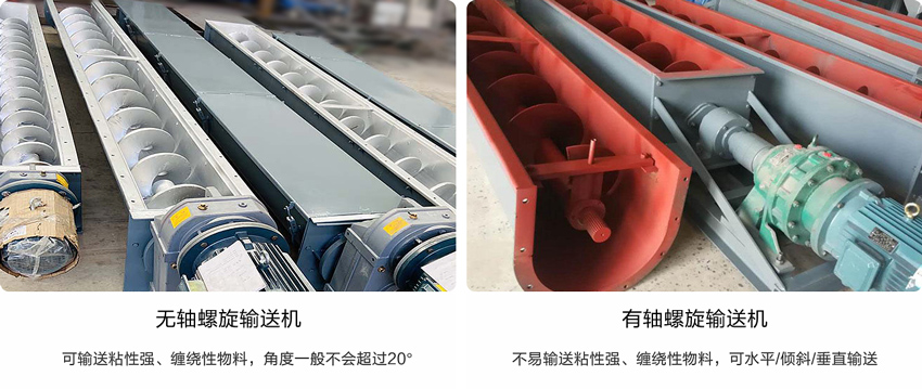有軸和無軸螺旋（xuán）輸送機的區別