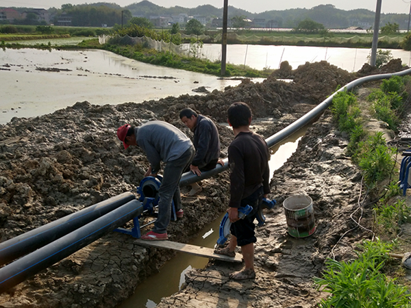 PE給水管施工現場
