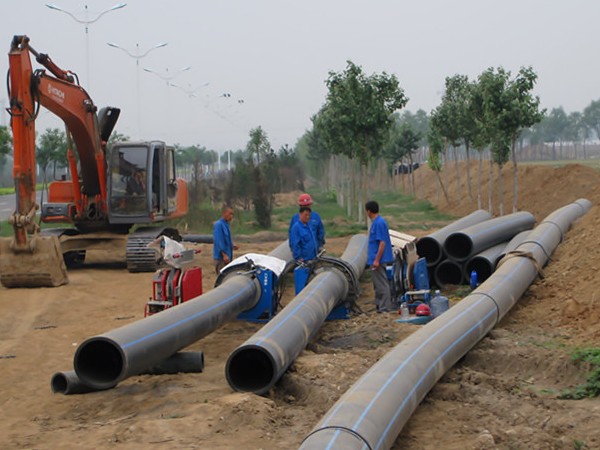 PE給水管施工現場