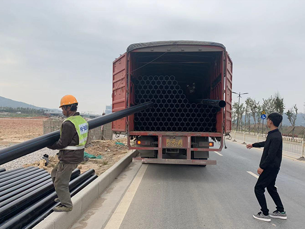 鋼絲網骨架管施工現場